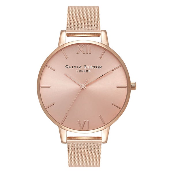 Olivia Burton Women's Sunray Dial Watch - Rose Gold