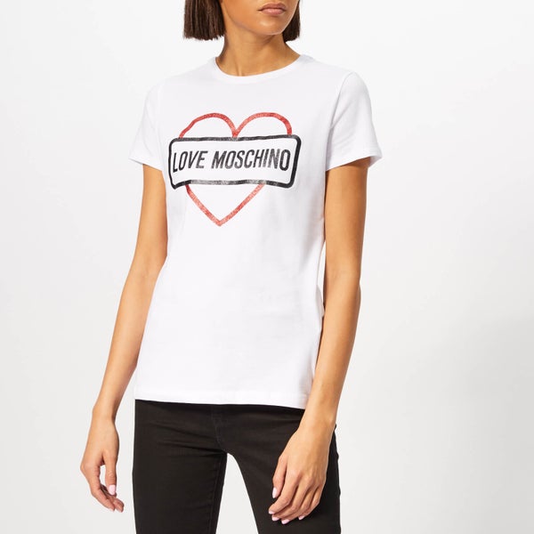 Love Moschino Women's Street Logo T-Shirt - Optical White