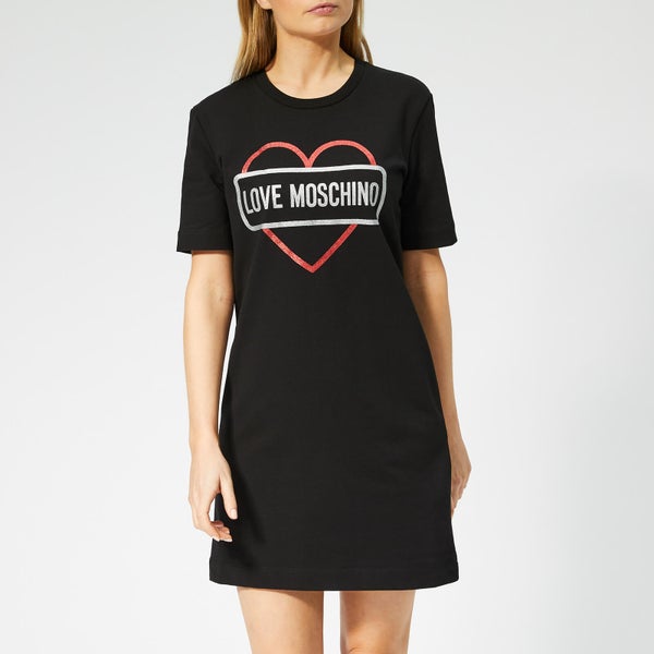 Love Moschino Women's Street Logo T-Shirt Dress - Black