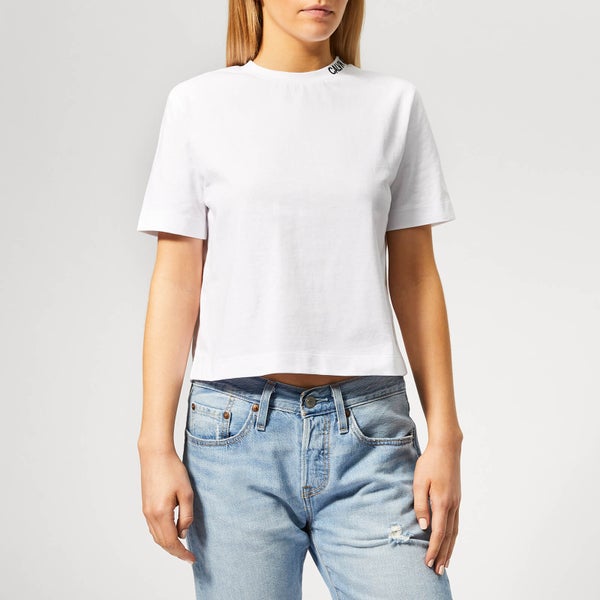 Calvin Klein Jeans Women's Cropped Skater T-Shirt - Bright White