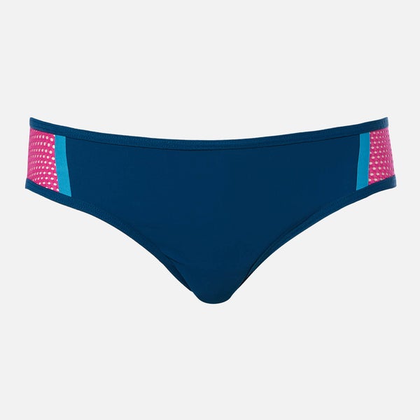 adidas Women's Amphi Hipster Bikini Bottoms - Blue/Pink