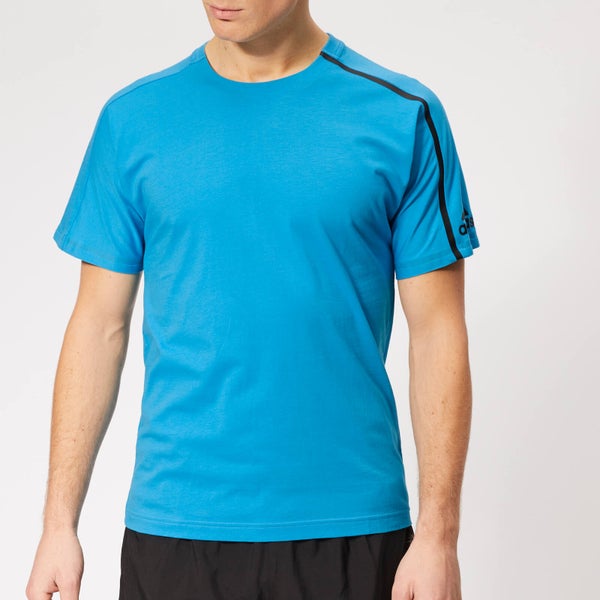 adidas Men's Z.N.E. Short Sleeve T-Shirt - Shock Cyan