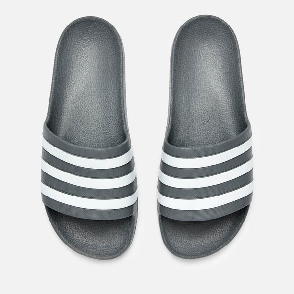 adidas Men's Adilette Aqua Slide Sandals - Grey Three