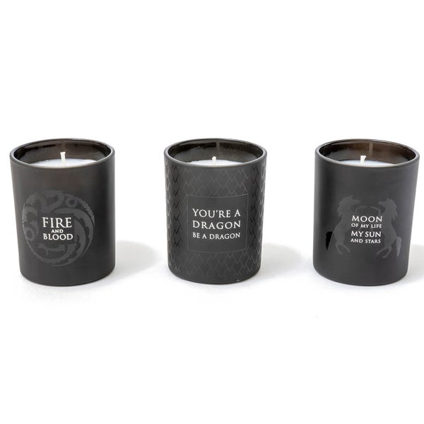 Game of Thrones Glass Candles (Set of 3)