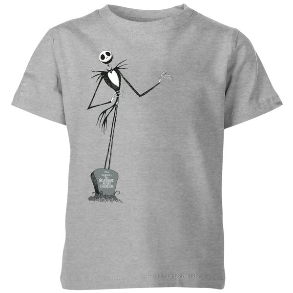The Nightmare Before Christmas Jack Skellington Full Body Kids' T-Shirt - Grey