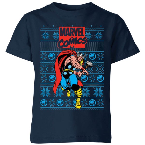 T-Shirt de Noël Homme Marvel Avengers Thor - Bleu Marine