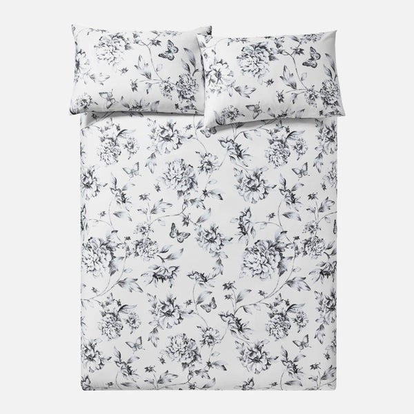 ïn home Sophie Floral Duvet Set - Nude