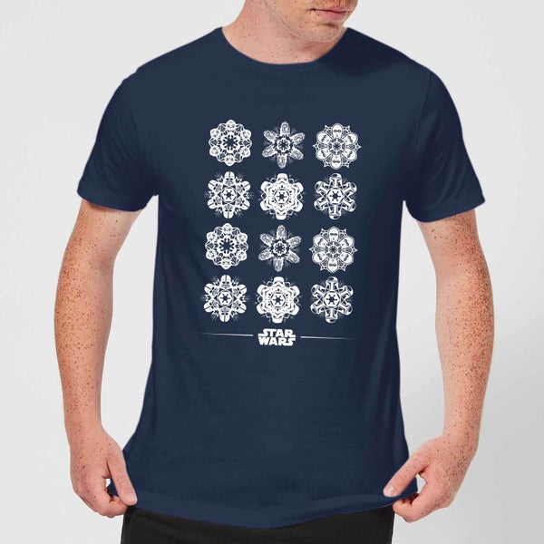 Camiseta de Navidad Snowflake para hombre de Star Wars - Azul marino