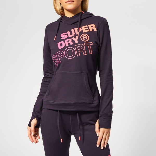 Superdry Sport Women's Core Graphic Hoody - Midnight Purple