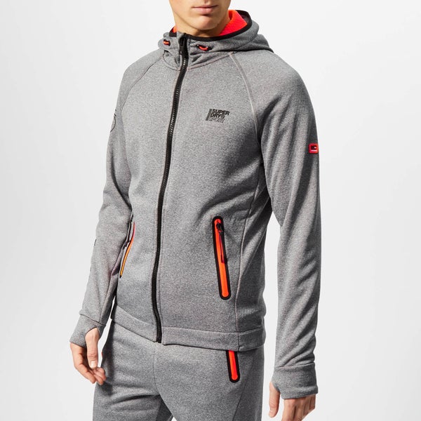 Superdry Sport Men's Winter Training Zip Hoody - Black Grit