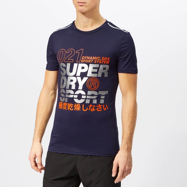 Superdry Sport Men's Active Graphic Short Sleeve T-Shirt - Dark Navy