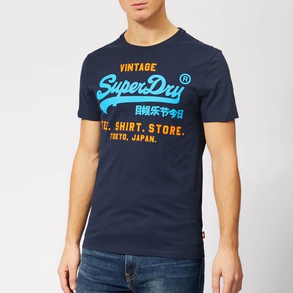 Superdry Men's Shirt Shop Duo Lite T-Shirt - Marina Navy