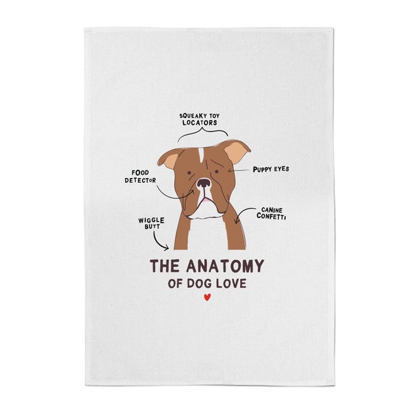 The Anatomy Of Dog Love Cotton Tea Towel