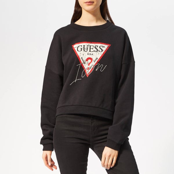 Guess Women's Icon Sweater - Jet Black