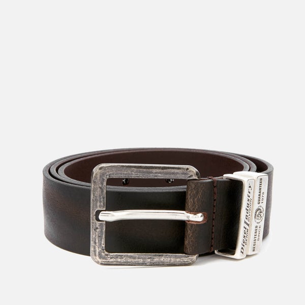 Diesel Men's Guarantee Leather Belt - Brown