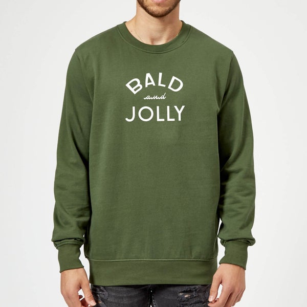 Bald and Jolly Christmas Sweater - forest Green