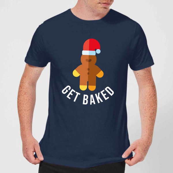 Get Baked Men's Christmas T-Shirt - Navy