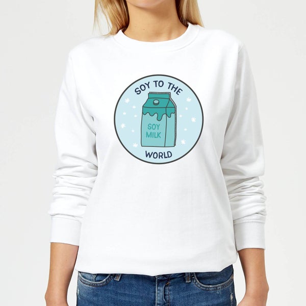 Soy To The World Women's Christmas Sweater - White