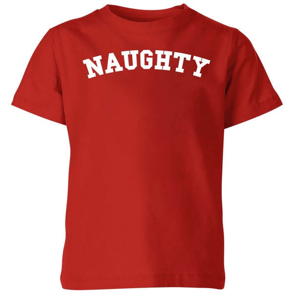 T-Shirt de Noël Enfant Naughty - Rouge