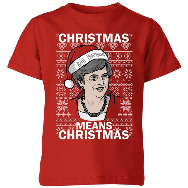 Christmas Means Christmas Kids' Christmas T-Shirt - Red