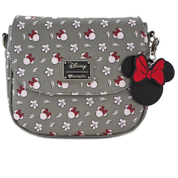 Loungefly Disney Mickey Mouse Minnie Aop Cross Body Bag - Grey