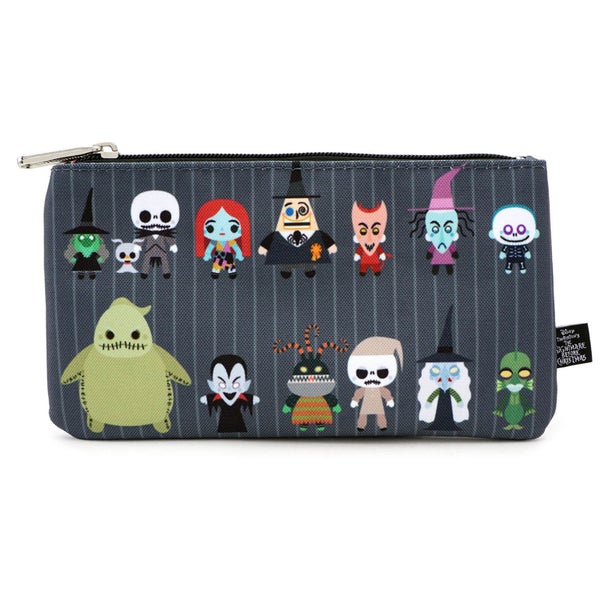 Loungefly Disney The Nightmare Before Christmas Chibi Characters Zippered Pouch