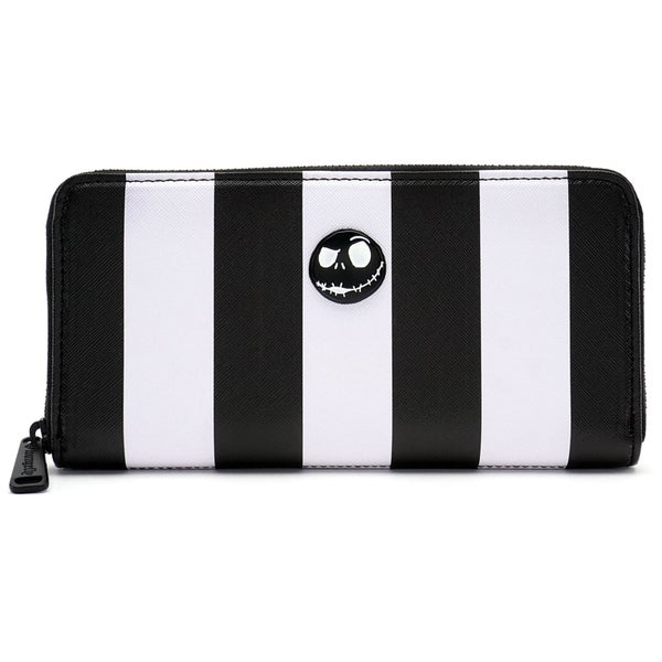 Loungefly Disney The Nightmare Before Christmas Striped Zip Around Wallet