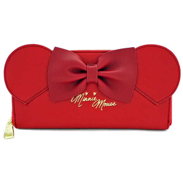 Loungefly Disney Mickey Mouse Minnie Ears Zip Around Wallet - Red