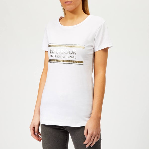 Barbour International Women's Black Flag T-Shirt - White