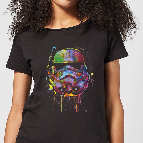 T-Shirt Femme Éclaboussures de Peinture Stormtrooper - Star Wars - Noir