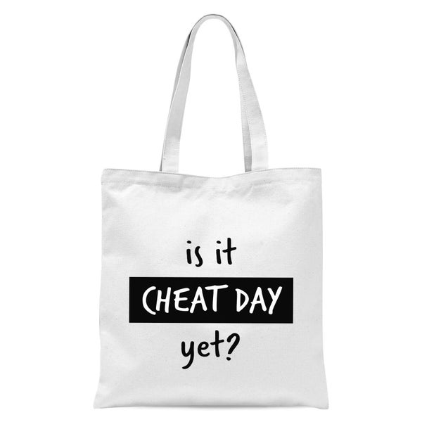 Is It Cheat Day Tote Bag - White
