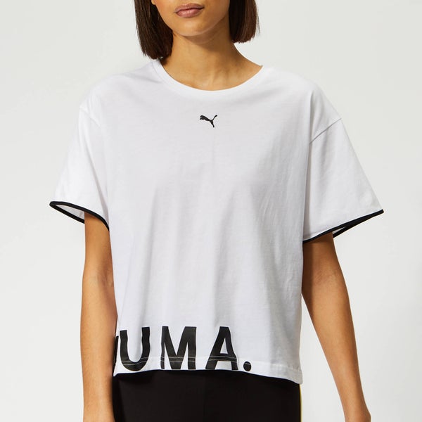 Puma Women's Chase Cotton Short Sleeve T-Shirt - Puma White