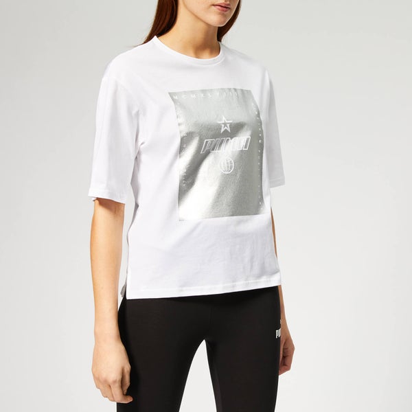 Puma Women's Tz Short Sleeve T-Shirt - Puma White