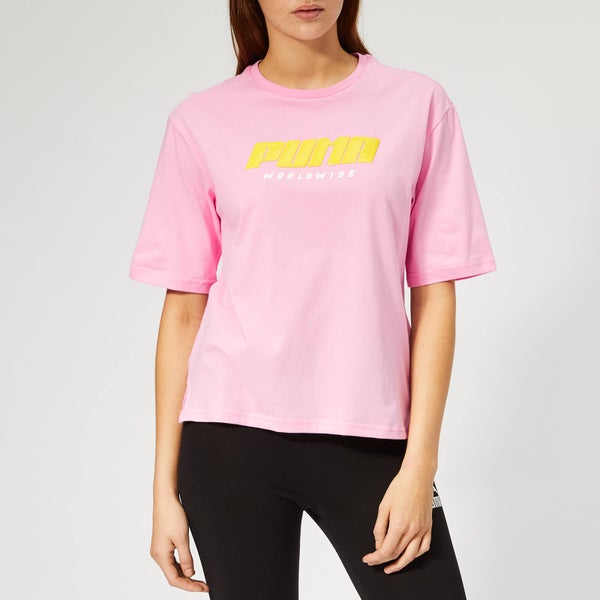 Puma Women's Tz Short Sleeve T-Shirt - Pale Pink