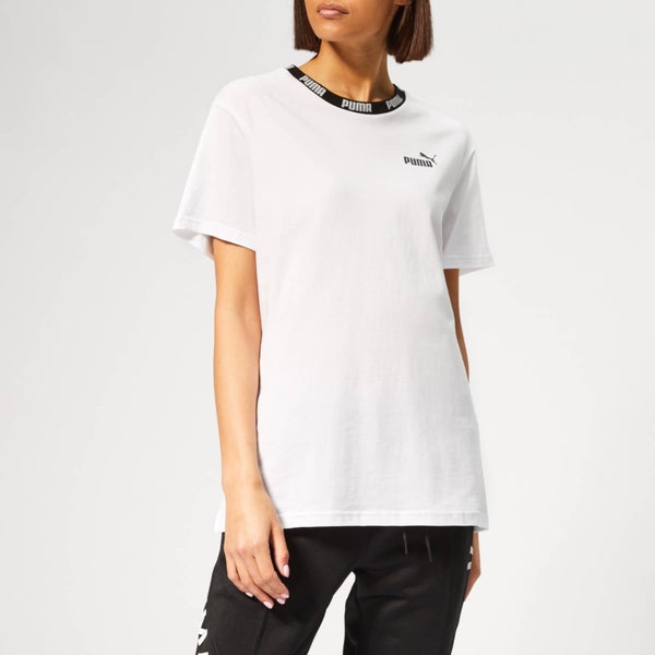 Puma Women's Amplified Boyfriend Short Sleeve T-Shirt - Puma White
