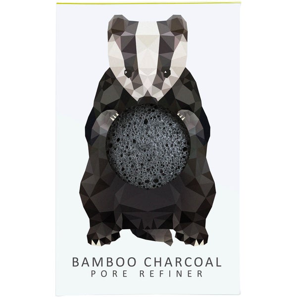 إسفنجة تنقية المسام من الكونجاك النقي Woodland Badger من The Konjac Sponge Company - Bamboo Charcoal 12 جم
