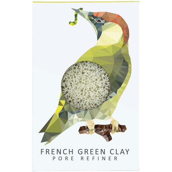 Мини-спонж для лица The Konjac Sponge Company Woodland Woodpecker Pure Konjac Mini PoreRefiner — Green Clay 12 г