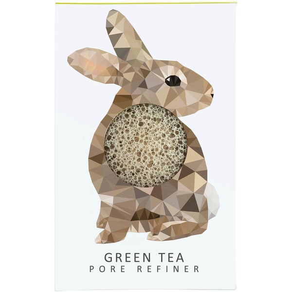 The Konjac Sponge Company Woodland Rabbit Pure Konjac Mini Pore Refiner gąbka oczyszczająca pory – Green Tea 12 g