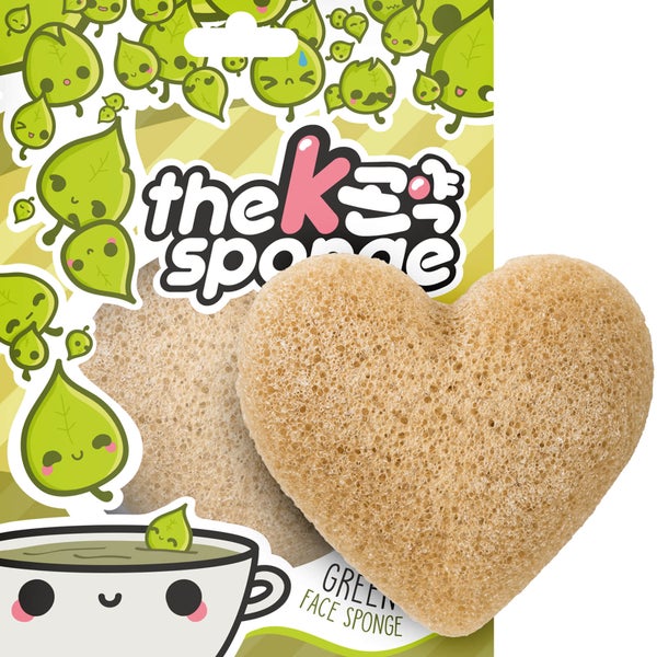 Esponja em Coração K-Sponge da The Konjac Sponge Company - Green Tea 12 g