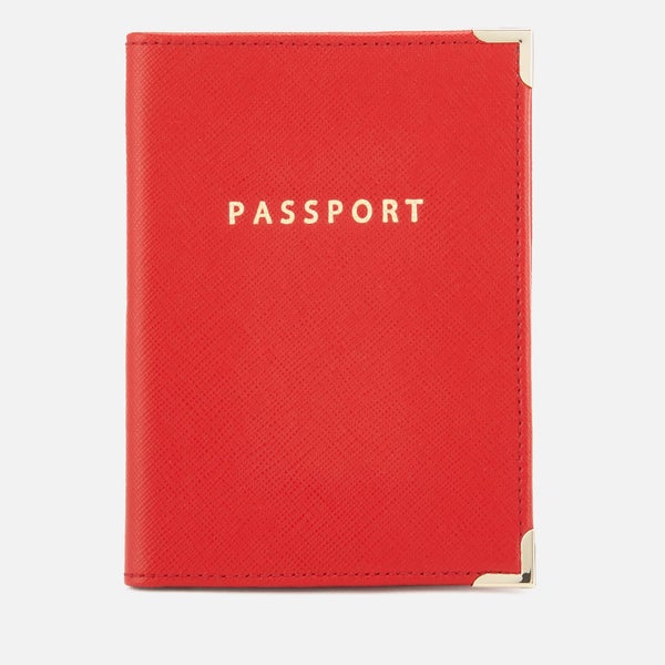 Aspinal of London Women's Passport Cover - Scarlet