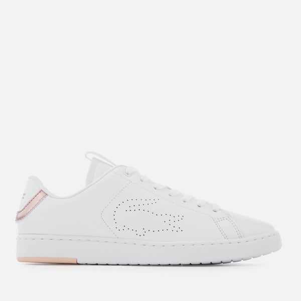Lacoste Women's Carnaby Evo Light-WT 1193 Leather Trainers - White/Light Pink
