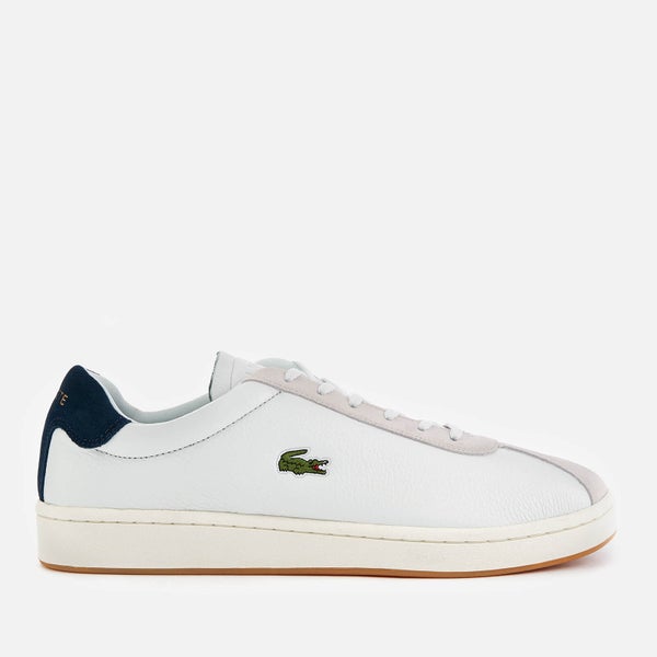 Lacoste Men's Masters 119 3 Leather/Suede Trainers - Off White/Navy