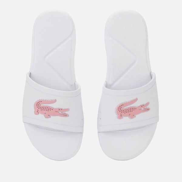 Lacoste Kids' L.30 Slide 119 2 Sandals - White/Light Pink