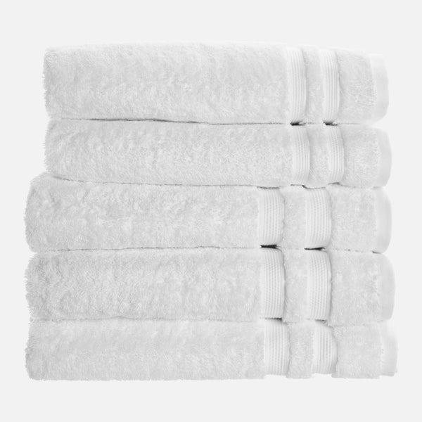 ïn home 100% Egyptian Cotton Pile 5 Piece Towel Bale - White
