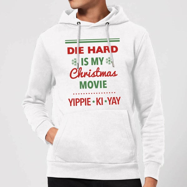 Die Hard Is My Christmas Movie Christmas Hoodie - White