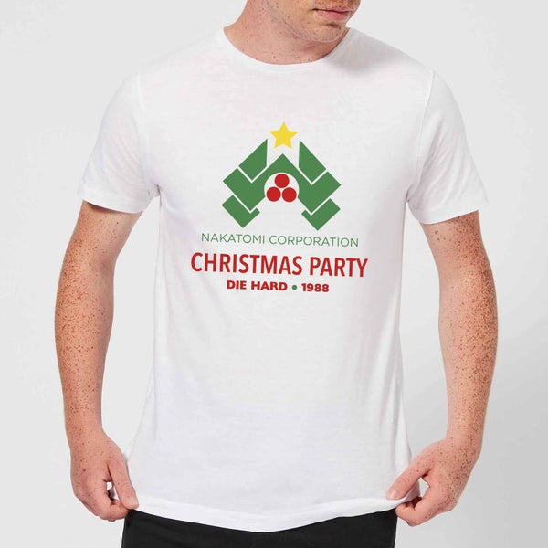 Die Hard Nakatomi Christmas Party Mens Christmas T-Shirt - Weiß