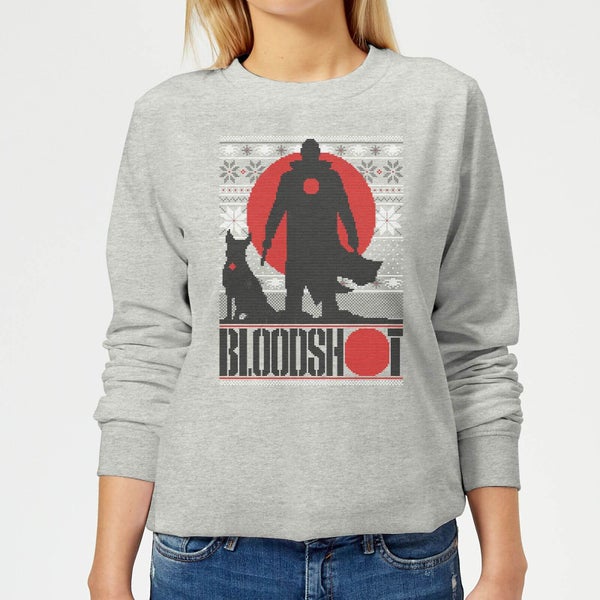 Valiant Bloodshot Women's Holiday Sweatshirt - Grey
