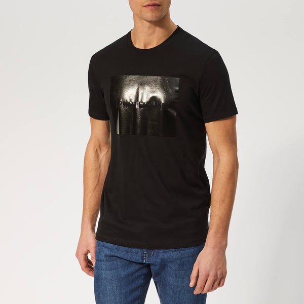 Armani Exchange Men's Square Logo T-Shirt - Black