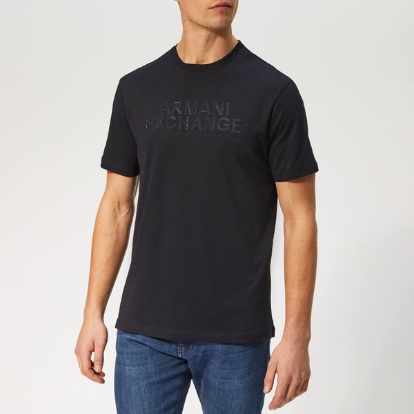 Armani Exchange Men's Script Logo T-Shirt - Navy