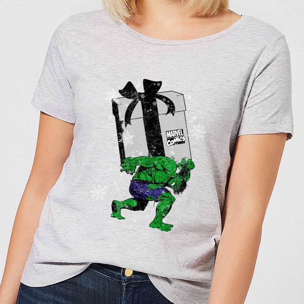 Marvel The Incredible Hulk Cadeau dames kerst t-shirt - Grijs